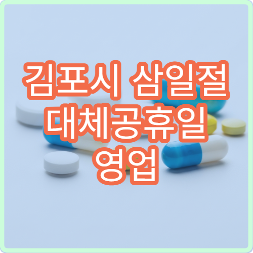 김포시 삼일절 대체공휴일 영업 약국 어디서 찾을까? 당번약국 운영 시간 및 조제 가능 여부 안내