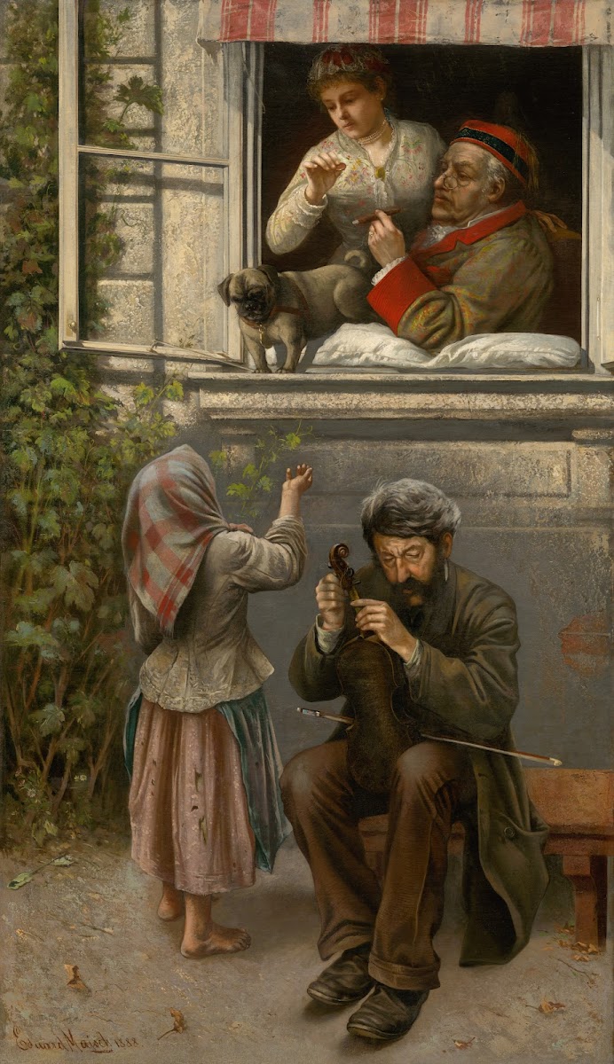 Blind Joe Street Violinist 1888