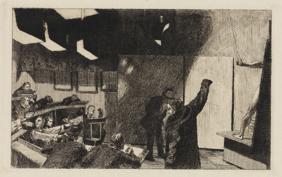 Aktsaal der Kunstgewerbe Schule 1881