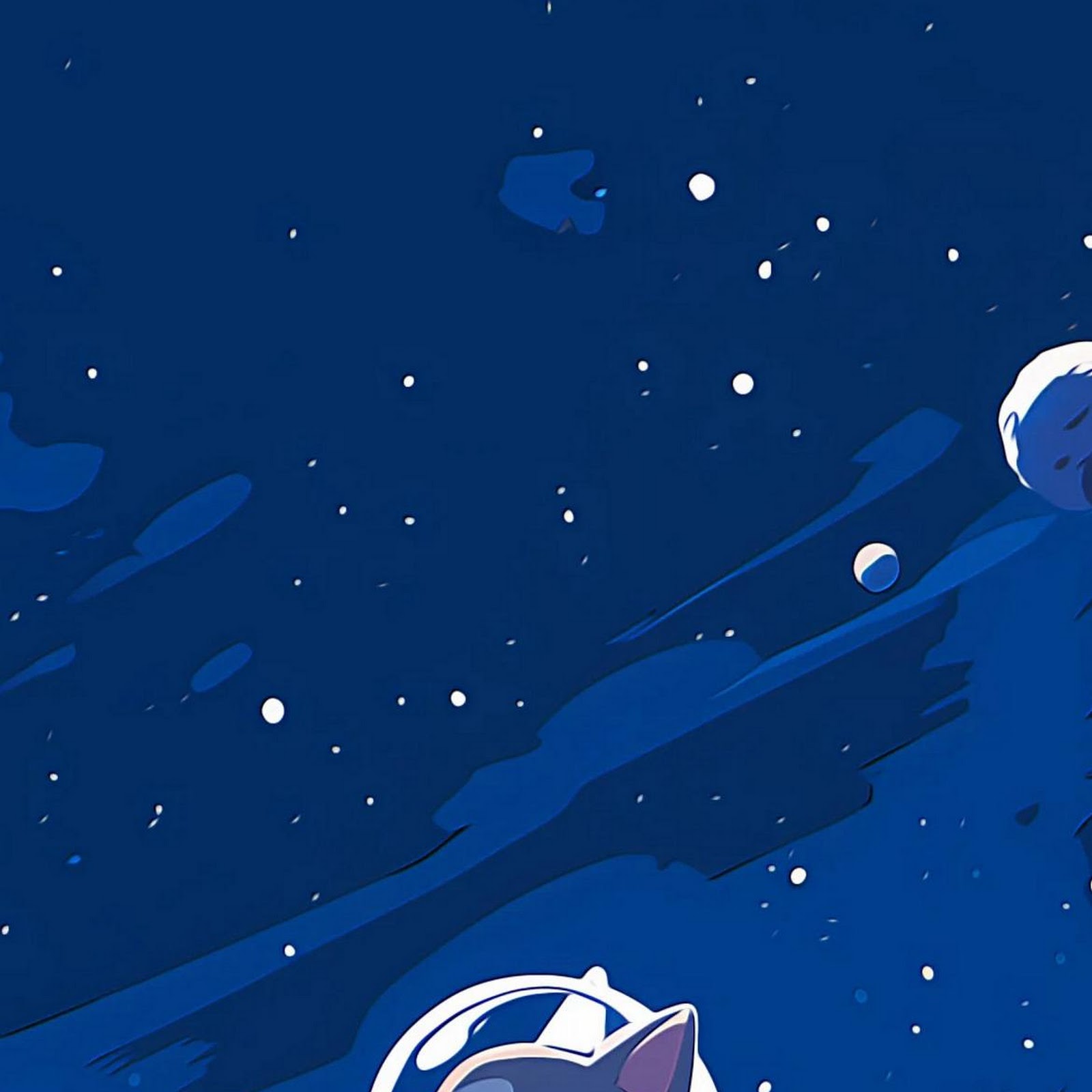 Download Small Astronaut Cat On The Moon Full HD iPhone