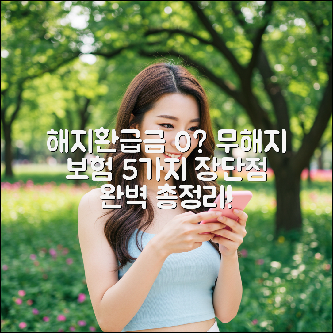 해지환급금 0? 무해지 보험, 5가지 장단점 총정리!