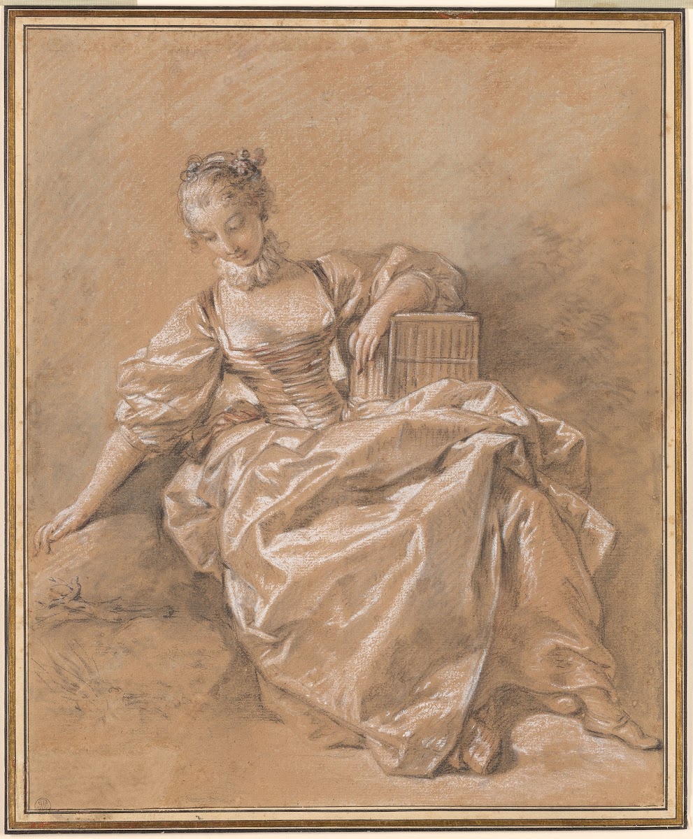 Young Girl with a Bird Cage