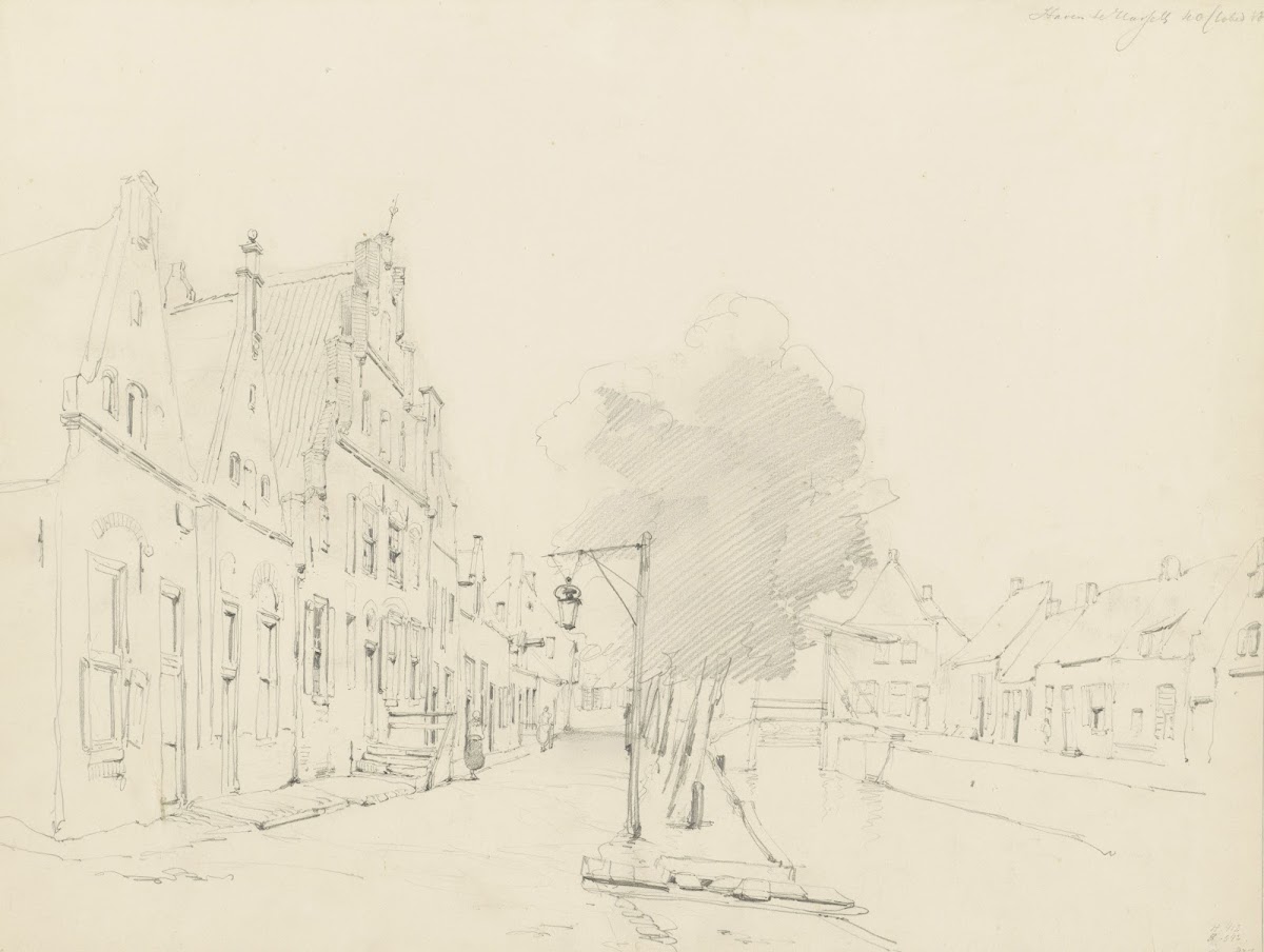 Gezicht op de gracht te Hasselt 1861