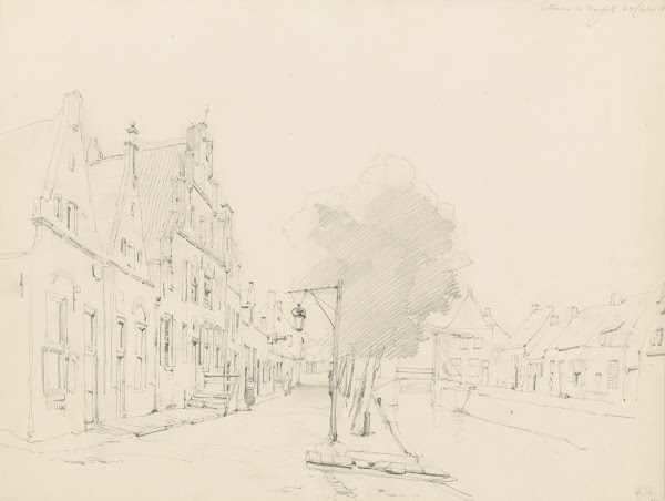 Gezicht op de gracht te Hasselt 1861