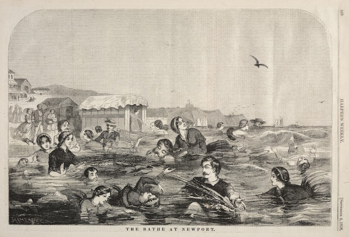 The Baths at Newport 1858