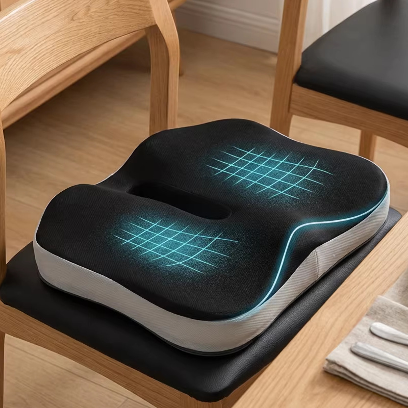 Ergonomic memory foam seat cushion, 41×38 cm