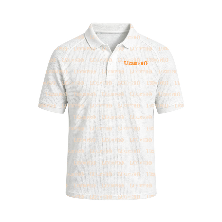 AOP MEG Waffle Raglan Sleeve Button Polo