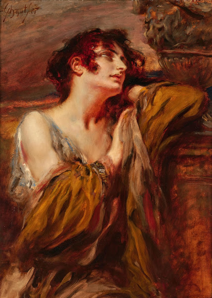 A young lady lost in thought