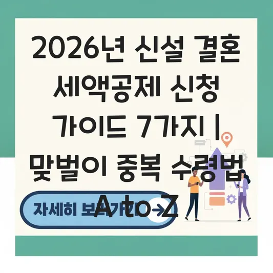 2026년 신설 결혼 세액공제 신청 방법 및 맞벌이 신혼부부 중복 수령 가능 여부 확인 대표 이미지