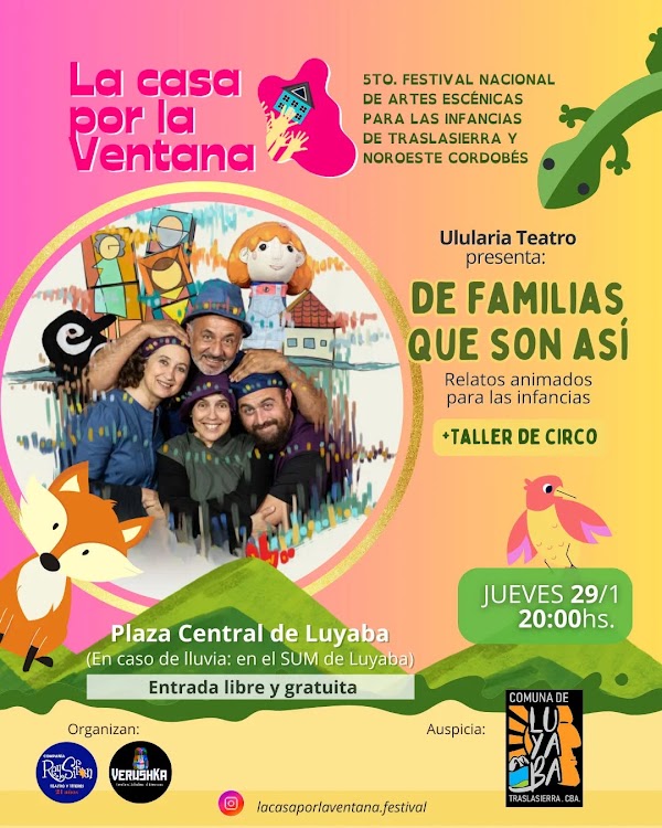 DE FAMILIAS QUE SON ASÍ + Taller de circo