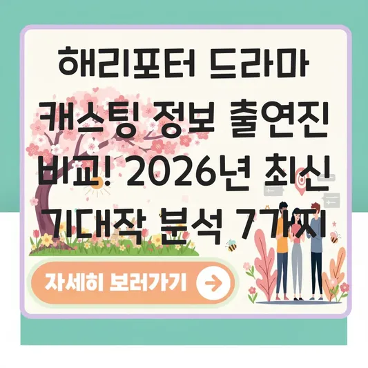 해리포터 드라마 캐스팅 정보 출연진 비교