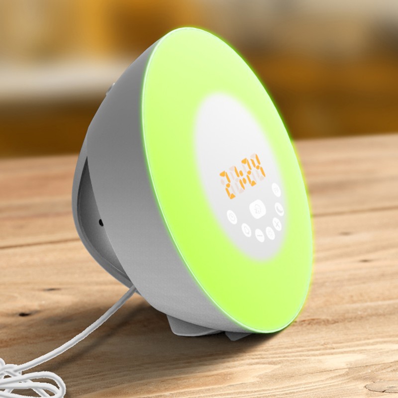 LED-Wecklicht mit Sonnenaufgangssimulation und FM-Radio