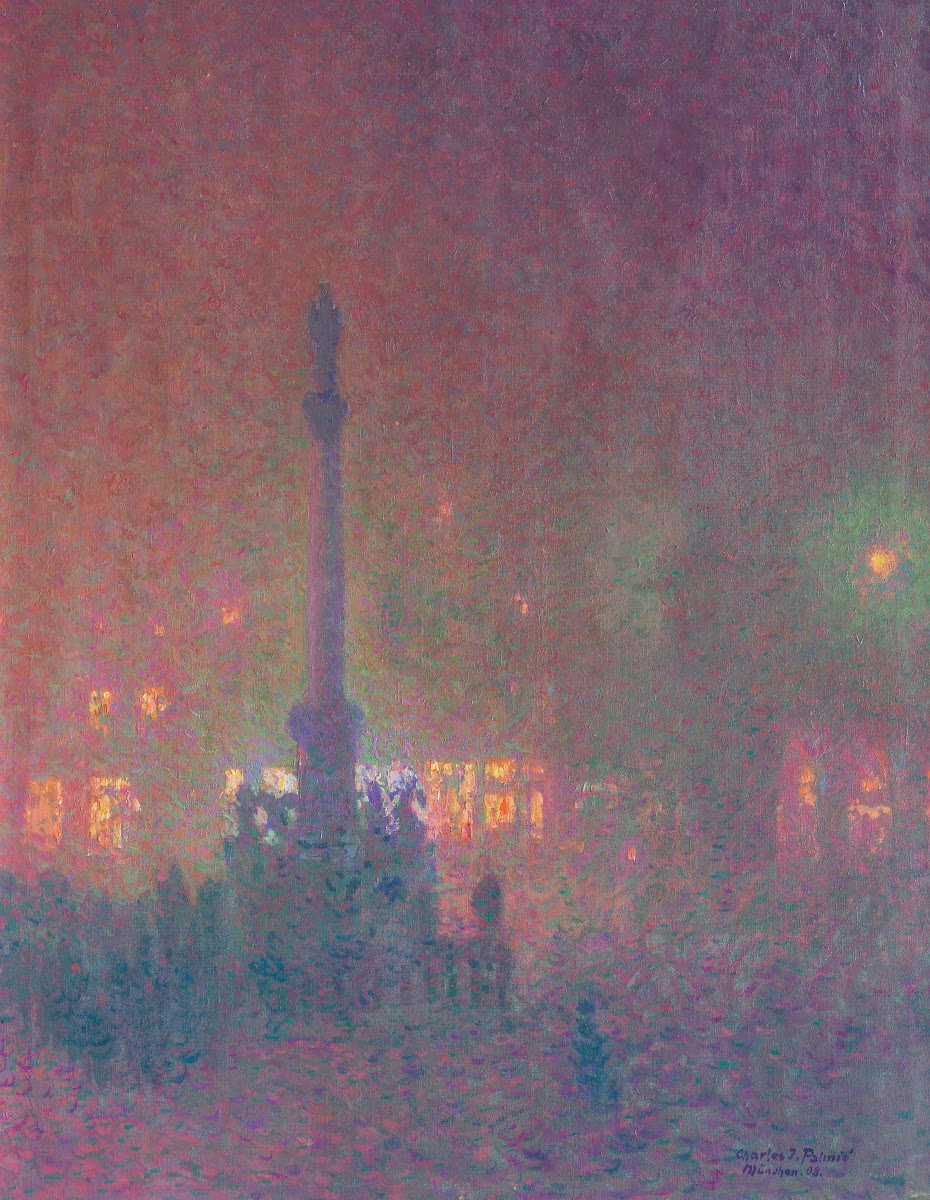 München bei Nacht  Marienplatz 1908