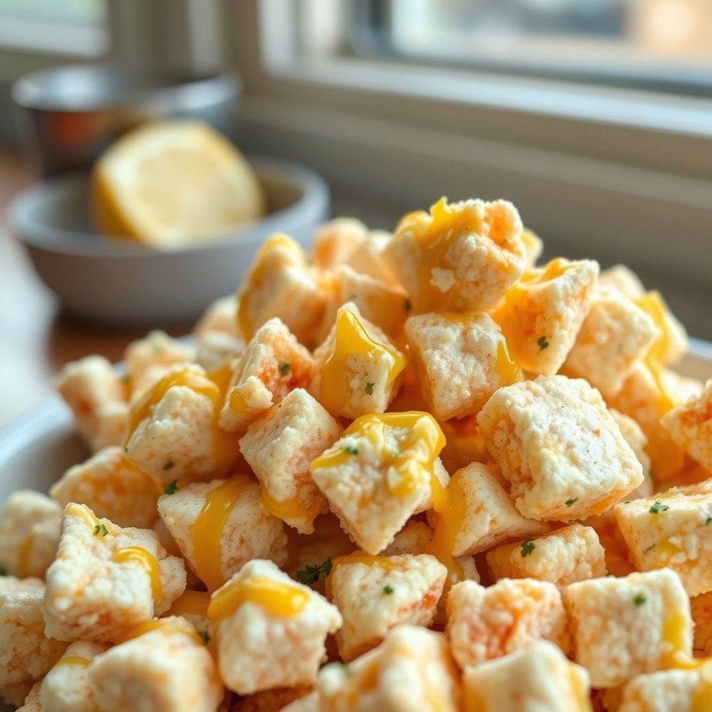 Easy Zesty Lemonade Puppy Chow Recipe for Quick Snacks in 15 Minutes finished