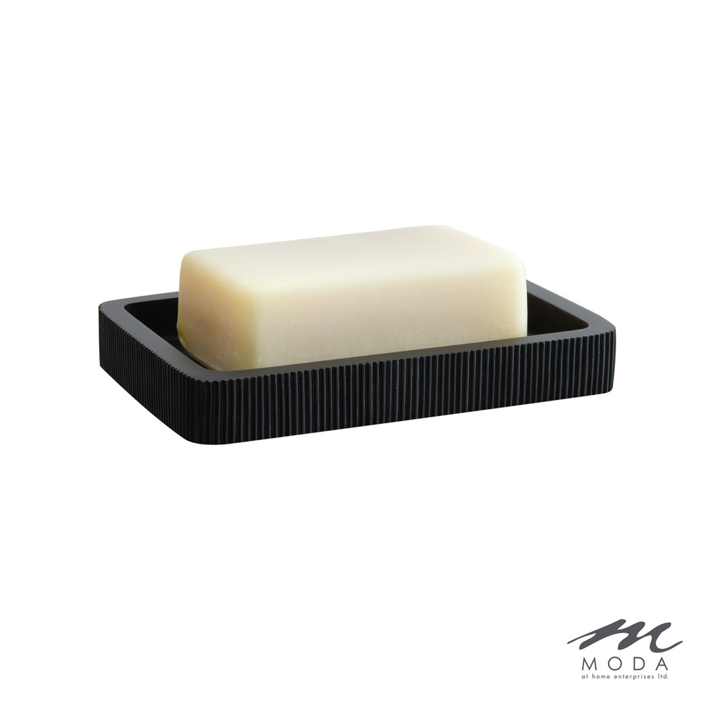 Jabonera de resina Moda™ Fitzroy color negro