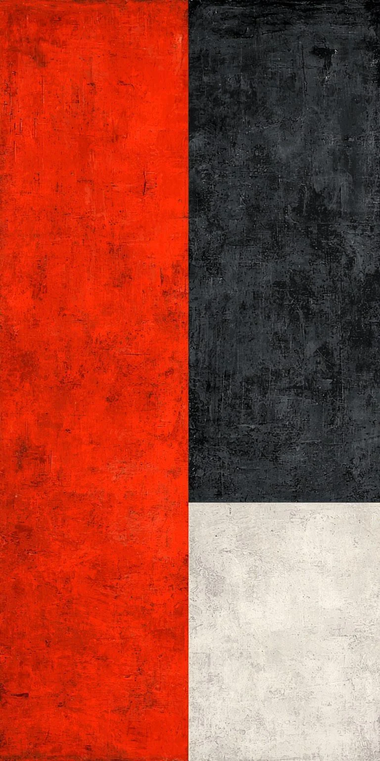 Minimalist Red Black White Composition - Minimalist Fine Art iPhone Wallpaper (768x1536)