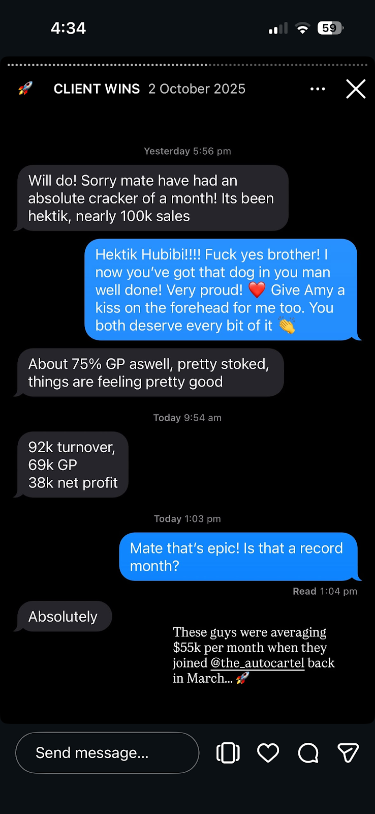 Client win