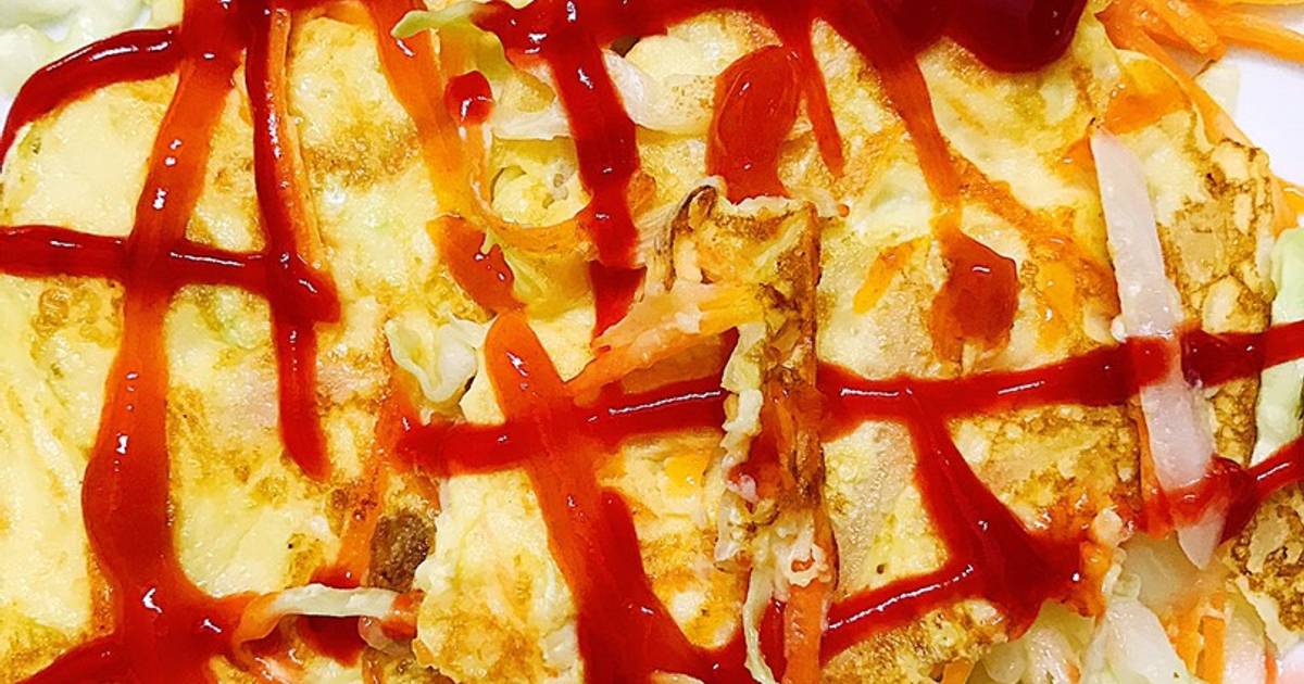 Bánh trứng bắp cải eat clean
