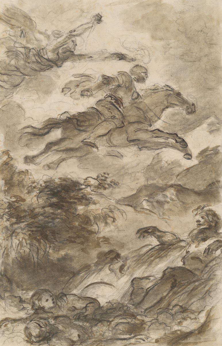 Rinaldo Astride Baiardo Flies Off in Pursuit of Angelica c 1795