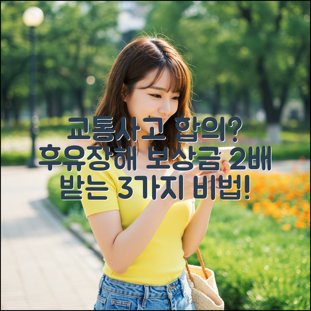 교통사고 합의 후, 후유 장해 보상금 2배 더 받는 3가지 비법