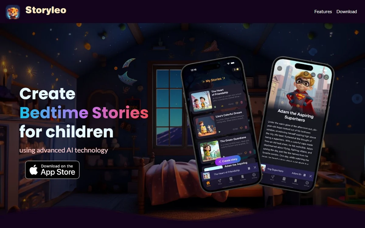 Captura de Storyleo: Bedtime Stories AI