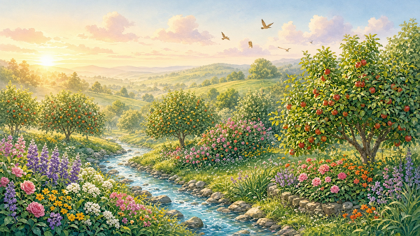 The garden God prepared (Gen 2:8) — Origin Bible Week 2 Garden of Eden free image