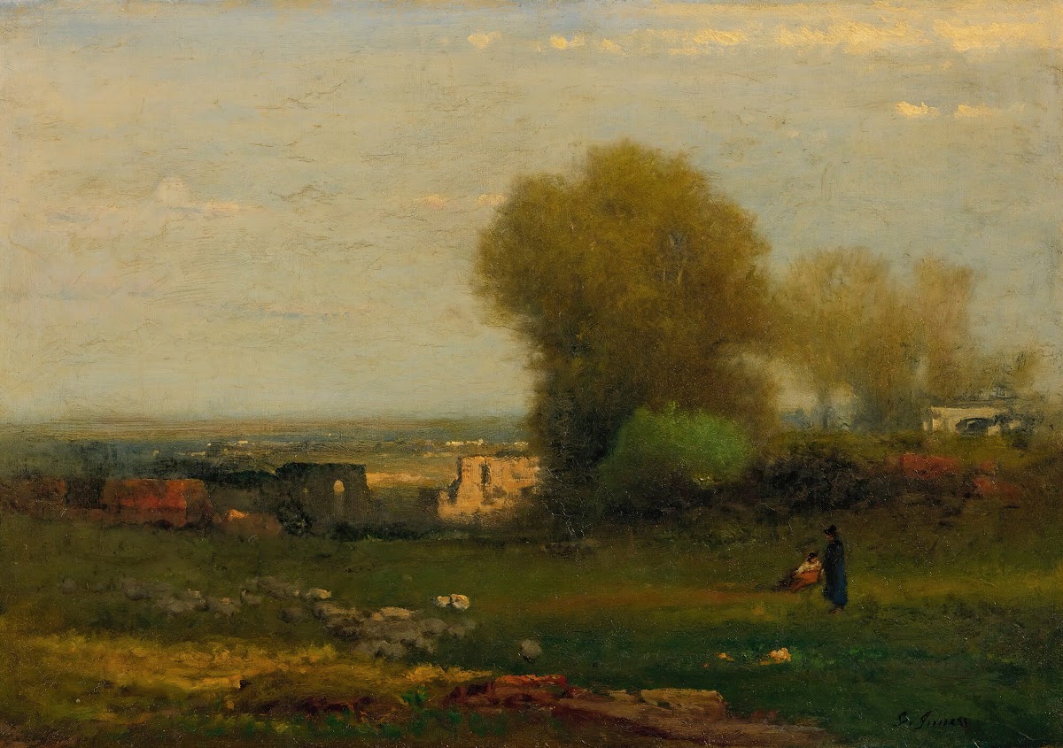 By The Old Aqueduct Campagna Italy circa 1873