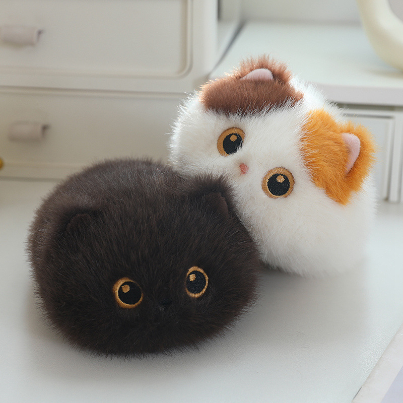 Flauschige Katzen-Kuschelkissen, 20 cm