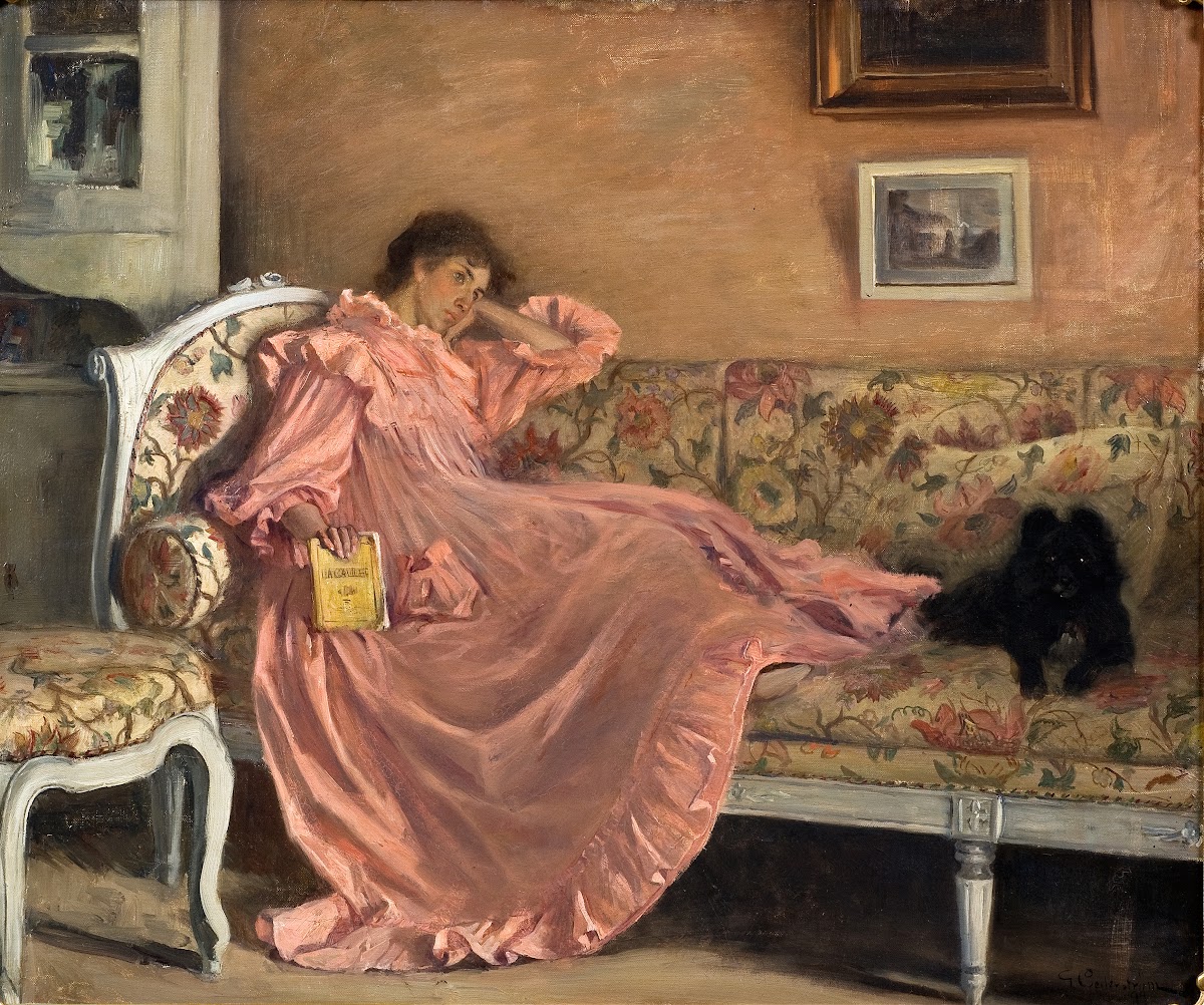 Carola Sitting on the Sofa 1899