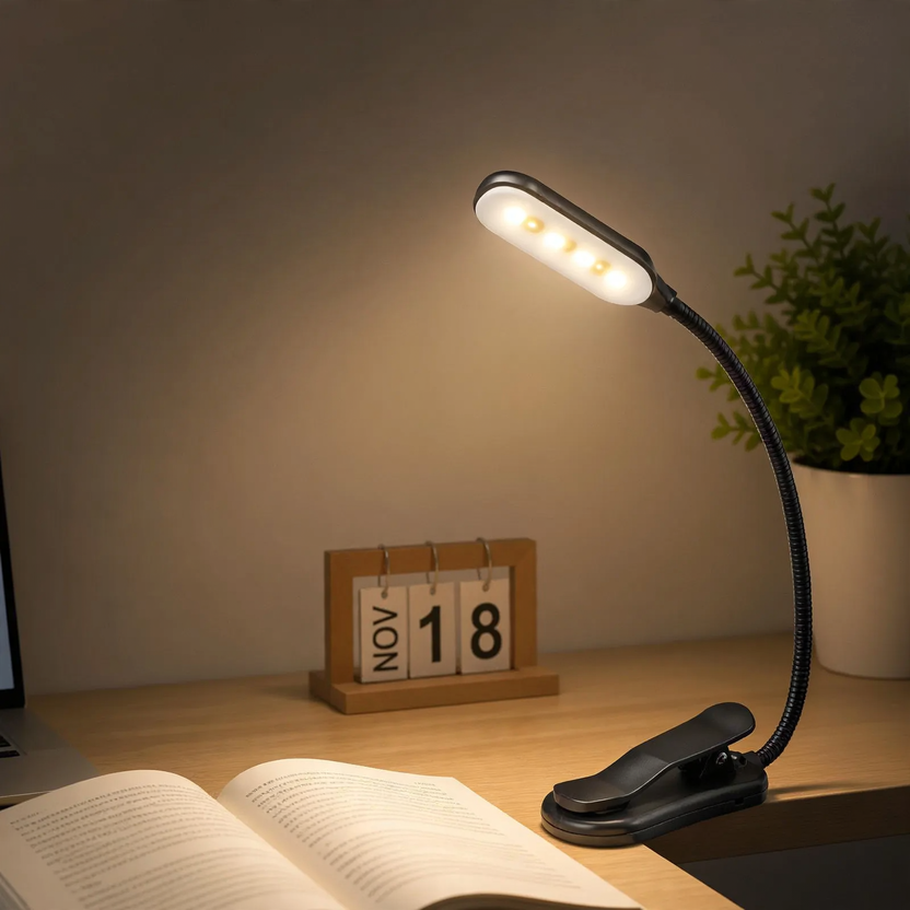 Kreative LED-Klemmleuchte mit Type-C Anschluss