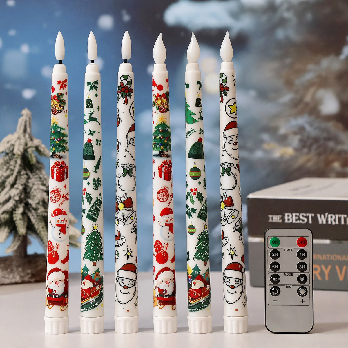LED Taper Candle with Remote Control and Timer