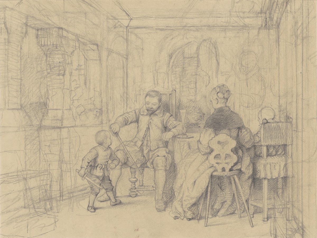 The Fencing Lesson recto c 1847 1849