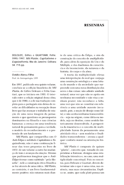 Resenha. Mil platôs (Ovídio Abreu Filho)