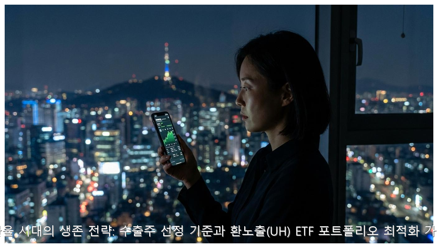 고환율 시대의 생존 전략: 수출주 선정 기준과 환노출(UH) ETF 포트폴리오 최적화 가이드 핵심 안내 및 분석 인포그래픽 (7)