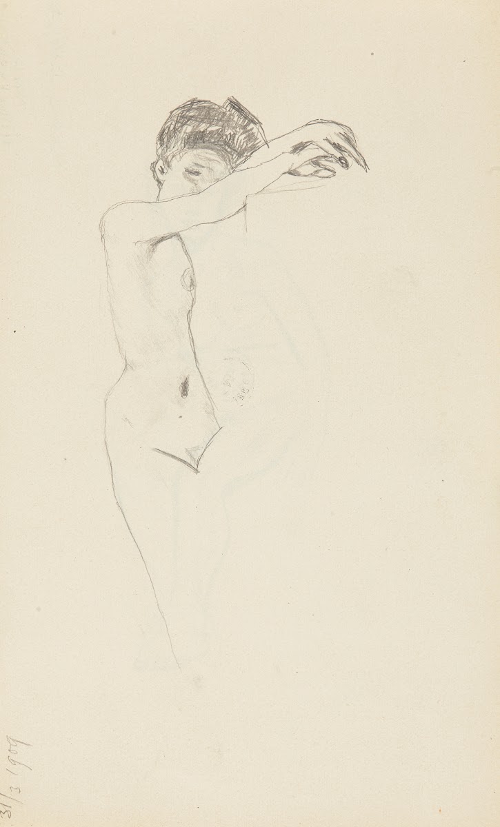 półakt stojącej kobiety 1909