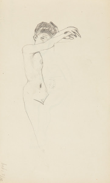 półakt stojącej kobiety 1909