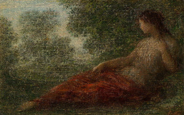Femme dans un paysag circa 1877