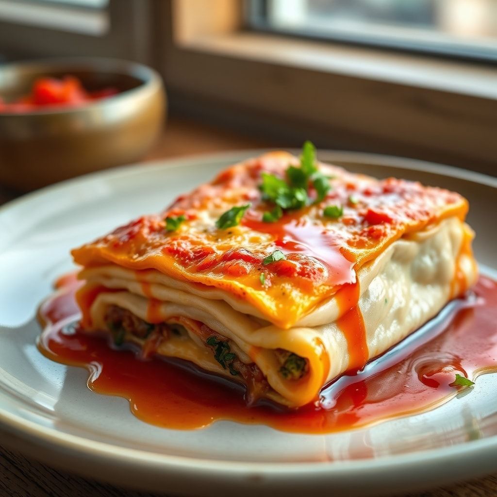 Easy Chinese Dumpling Lasagna Recipe for Dinner (30-Minute Family Favorite) finished