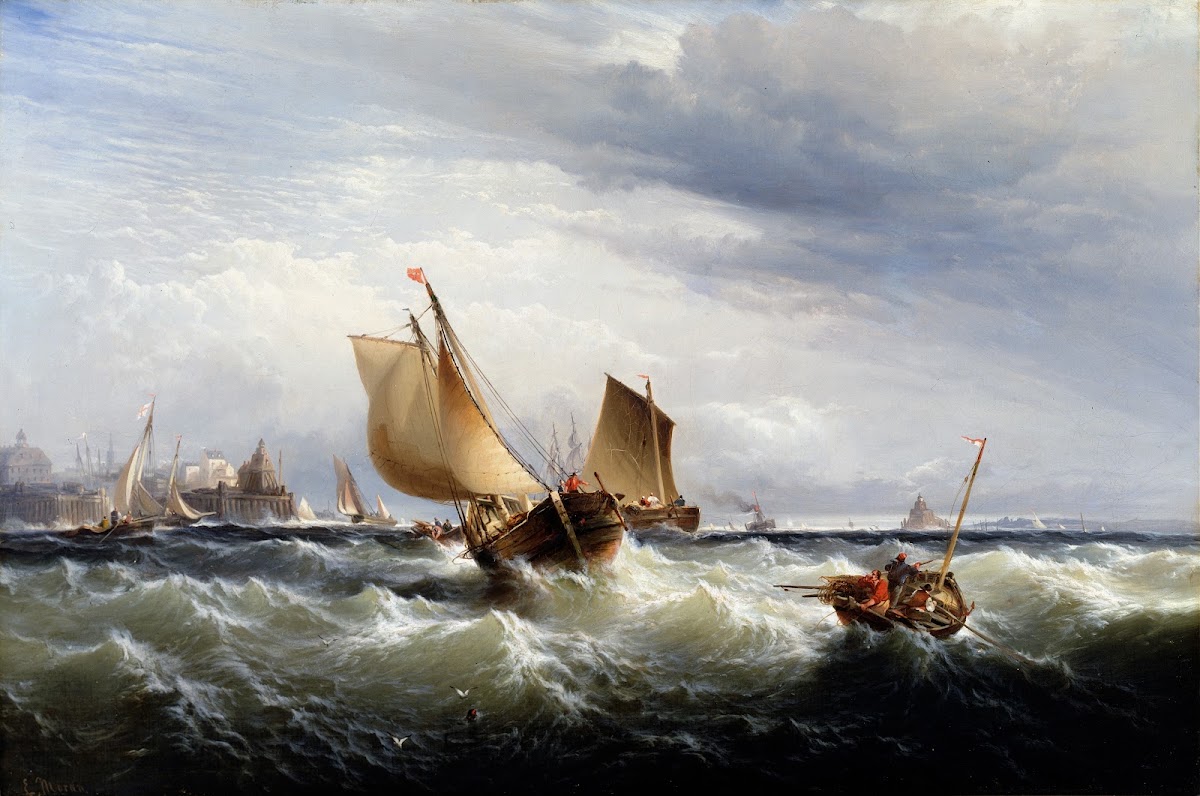 Fishing Boats Beating up to Windward ca 1858
