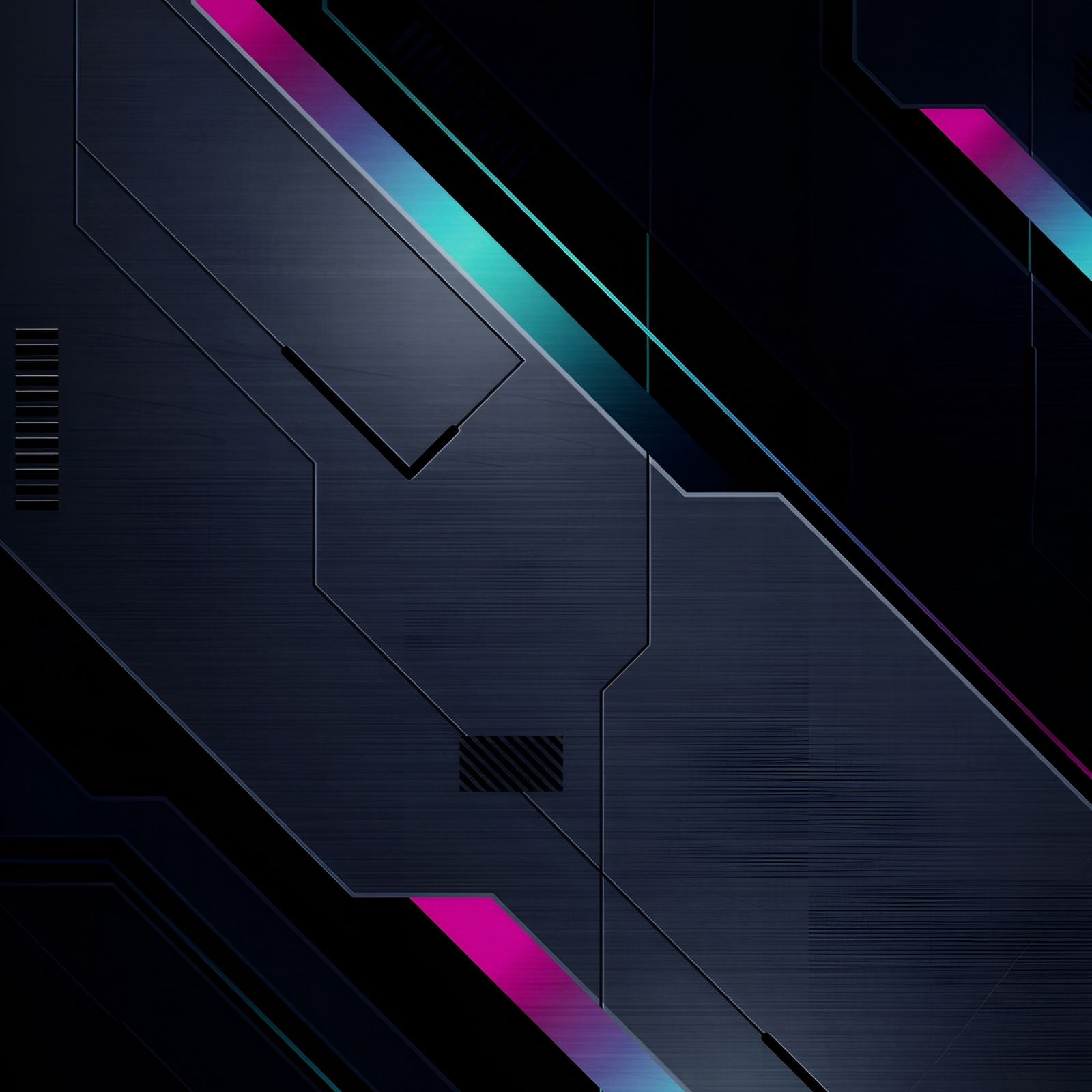 Download Black Abstract Neon Panel Lines 2K iPhone