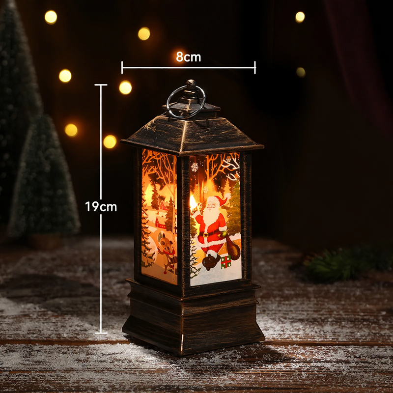 Dekorative Weihnachts-Öllampe im Retro-Stil