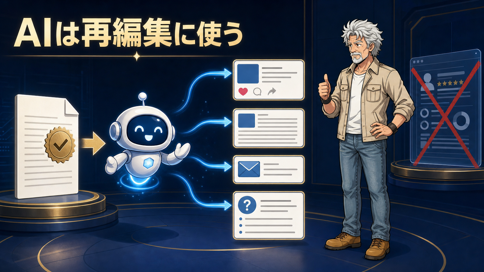 AIは見込客の判定ではなくコンテンツの再編集に使う