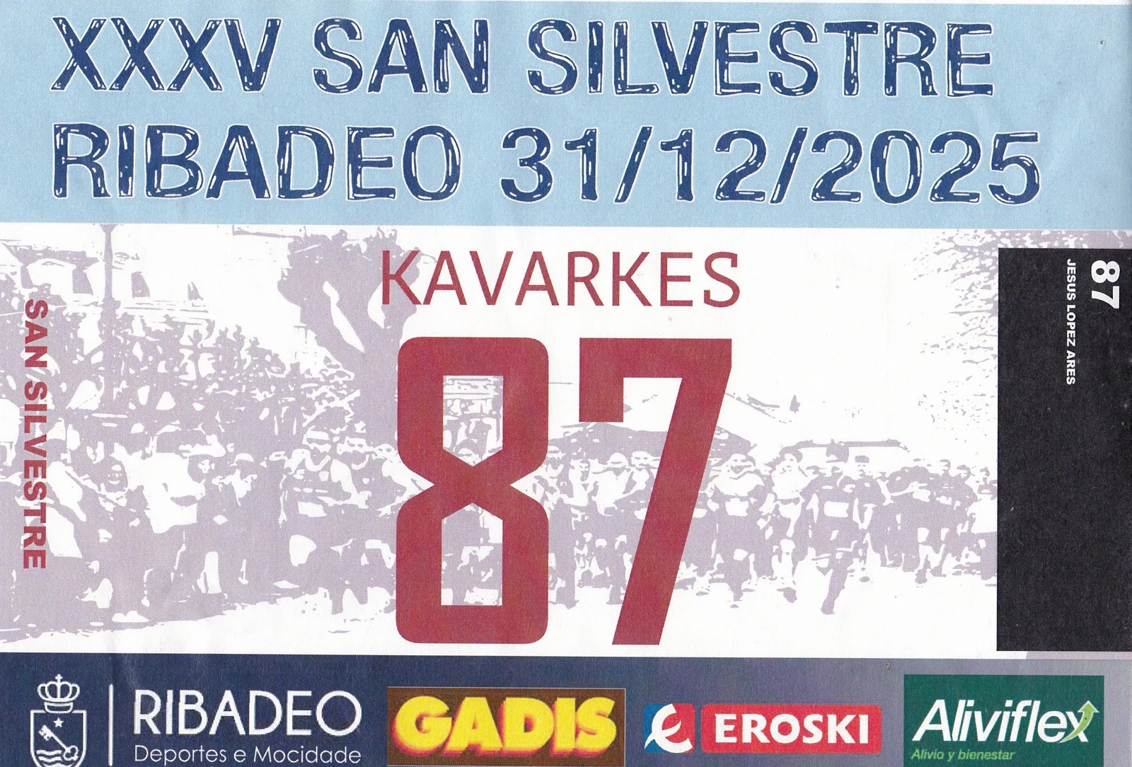 Dorsal de Sansi Ribadeo