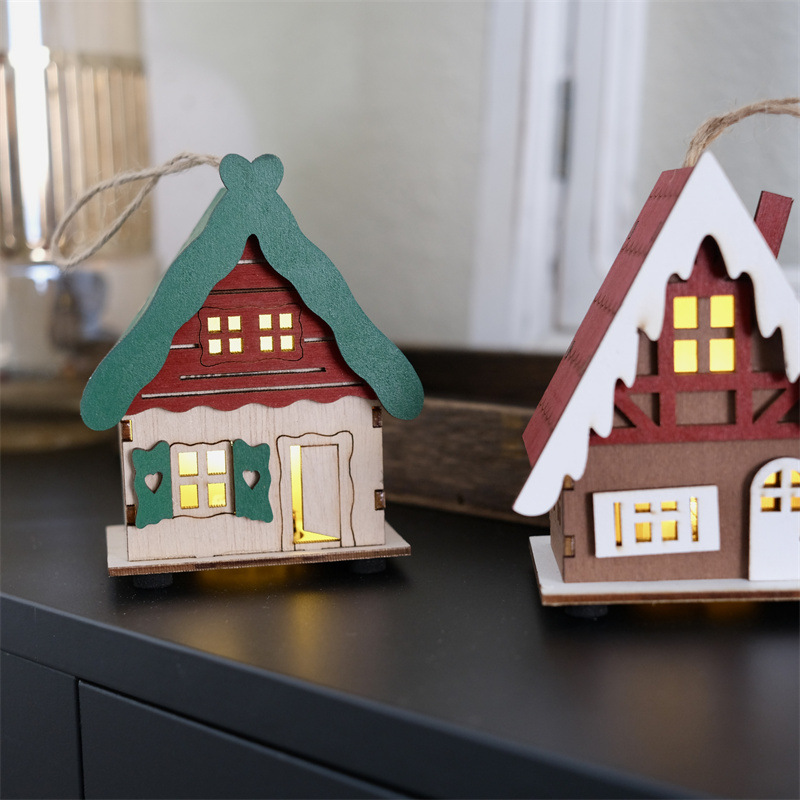 Lit Retro Christmas House