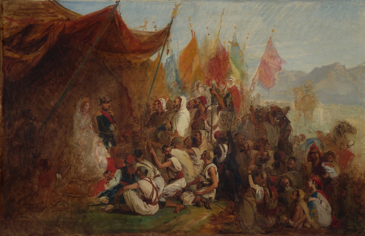 Sketch for Reception of Emperor Napoleon III and Empress Eugénie by the Kabyle L