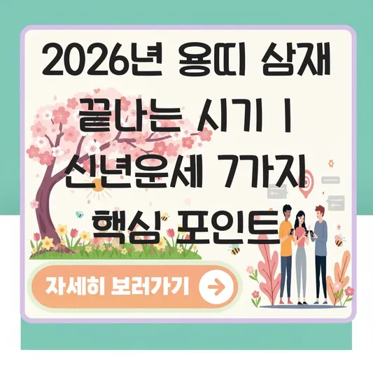 2026년 용띠 삼재 끝나는 시기 및 신년운세 포인트 대표 이미지