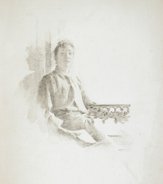 Portrait of a Woman Seated on a Balcony 19th century