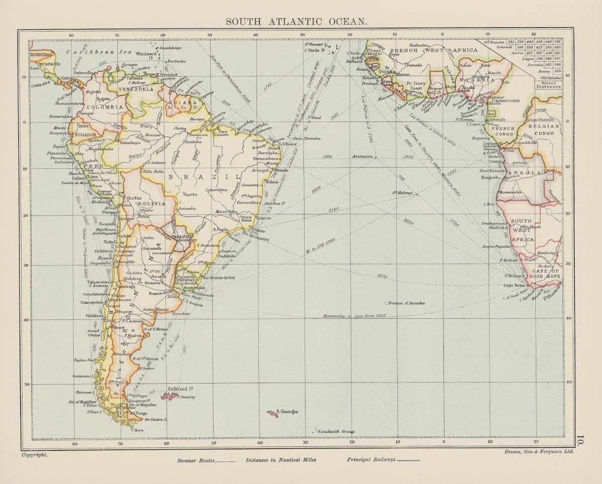 South Atlantic Ocean 1939