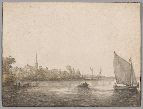 View of IJsselmonde Seen Across the New Maas c 1640