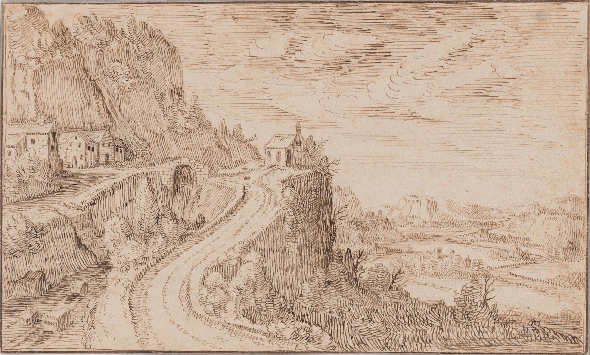 Mountainous Landscape with a Chapel 16001603